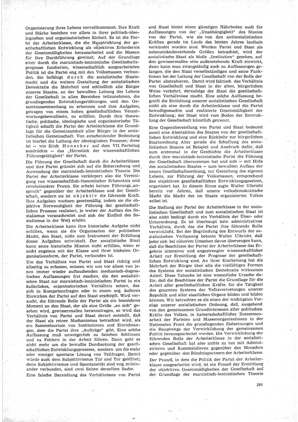 Neue Justiz (NJ), Zeitschrift für Recht und Rechtswissenschaft [Deutsche Demokratische Republik (DDR)], 23. Jahrgang 1969, Seite 291 (NJ DDR 1969, S. 291)