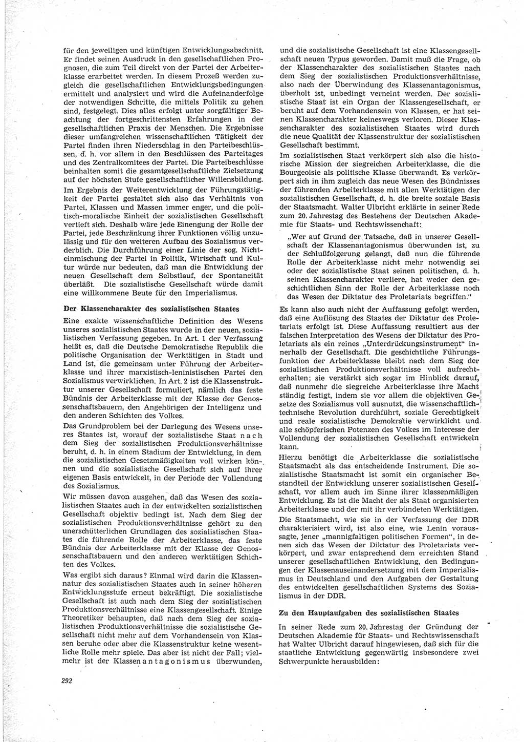 Neue Justiz (NJ), Zeitschrift für Recht und Rechtswissenschaft [Deutsche Demokratische Republik (DDR)], 23. Jahrgang 1969, Seite 292 (NJ DDR 1969, S. 292)