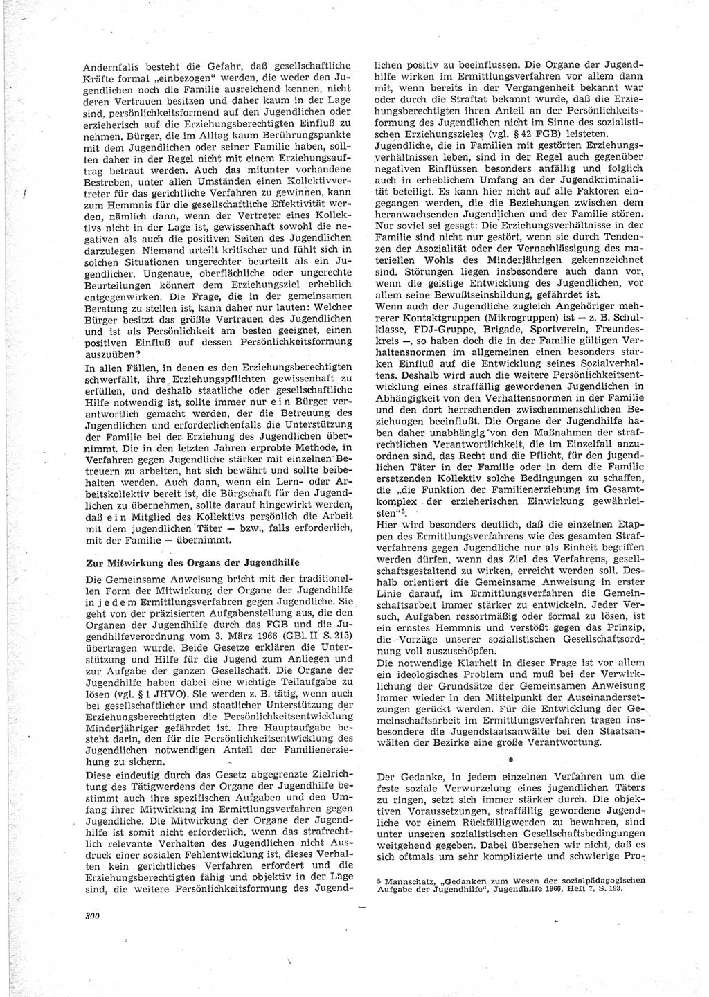 Neue Justiz (NJ), Zeitschrift für Recht und Rechtswissenschaft [Deutsche Demokratische Republik (DDR)], 23. Jahrgang 1969, Seite 300 (NJ DDR 1969, S. 300)