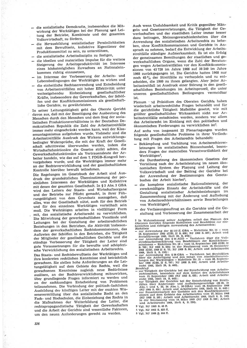 Neue Justiz (NJ), Zeitschrift für Recht und Rechtswissenschaft [Deutsche Demokratische Republik (DDR)], 23. Jahrgang 1969, Seite 326 (NJ DDR 1969, S. 326)