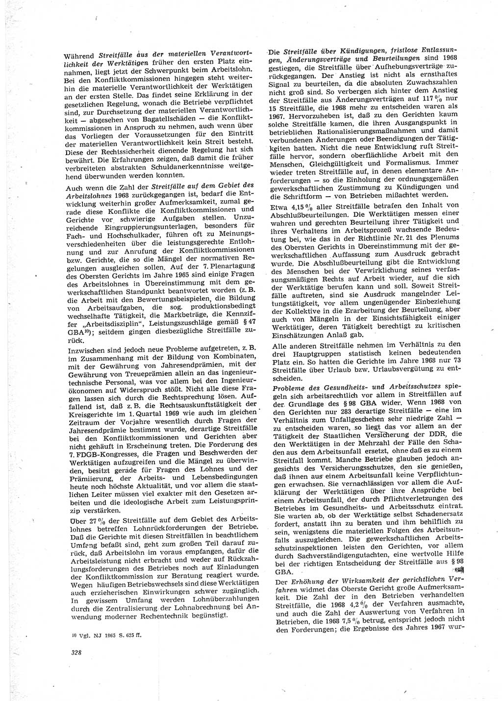 Neue Justiz (NJ), Zeitschrift für Recht und Rechtswissenschaft [Deutsche Demokratische Republik (DDR)], 23. Jahrgang 1969, Seite 328 (NJ DDR 1969, S. 328)