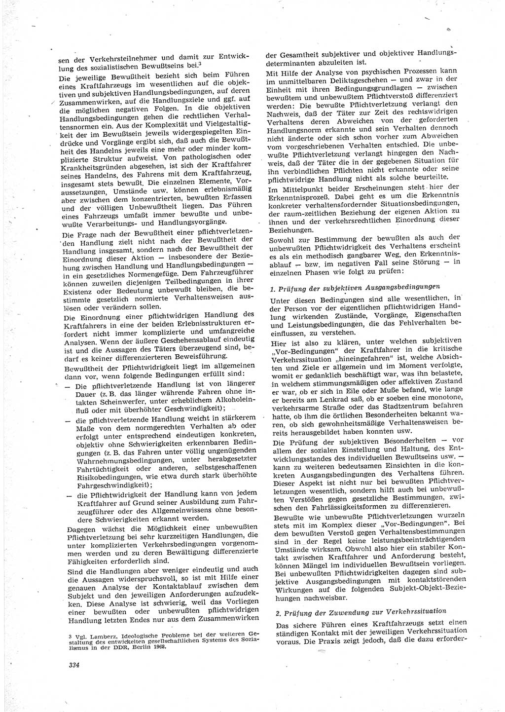 Neue Justiz (NJ), Zeitschrift für Recht und Rechtswissenschaft [Deutsche Demokratische Republik (DDR)], 23. Jahrgang 1969, Seite 334 (NJ DDR 1969, S. 334)