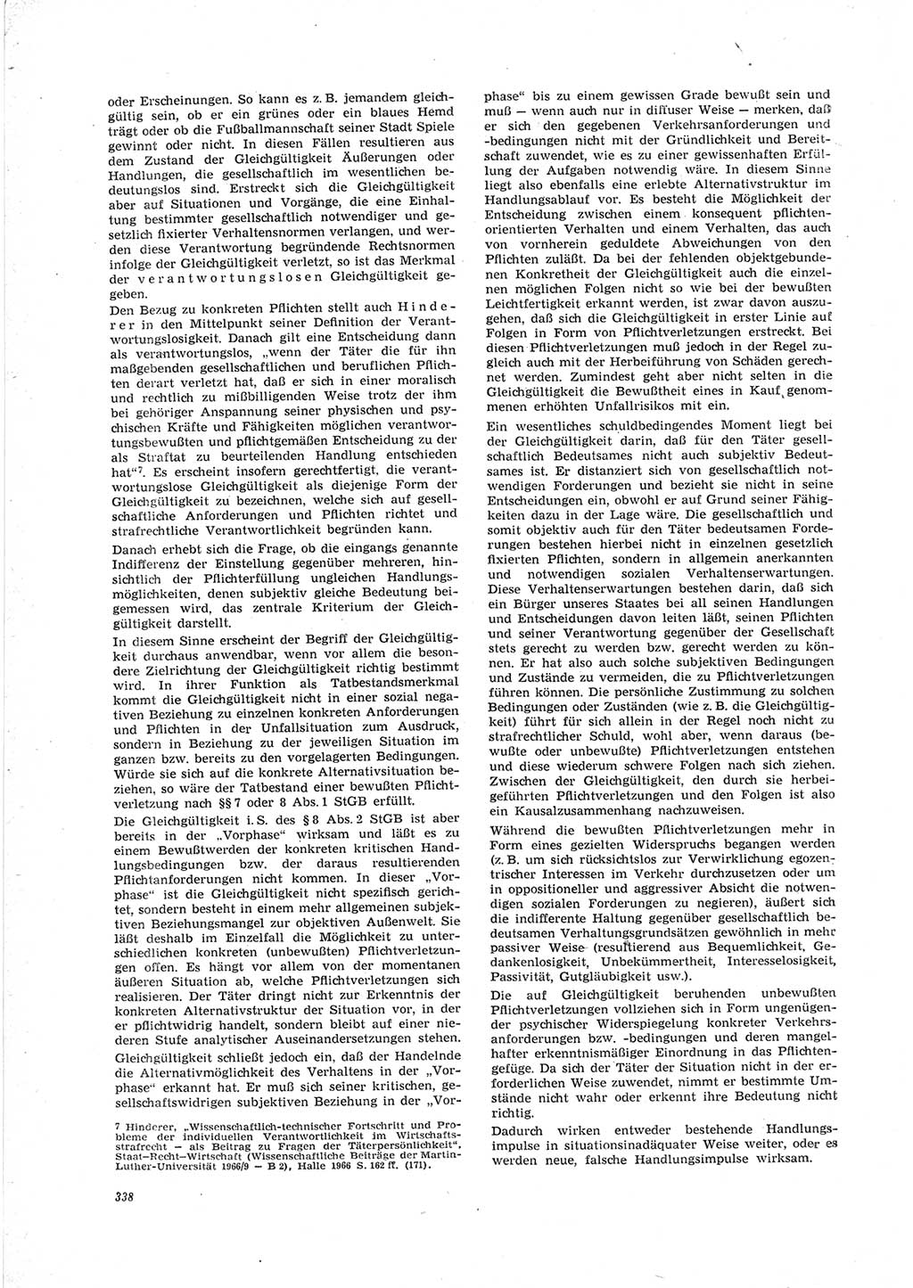 Neue Justiz (NJ), Zeitschrift für Recht und Rechtswissenschaft [Deutsche Demokratische Republik (DDR)], 23. Jahrgang 1969, Seite 338 (NJ DDR 1969, S. 338)