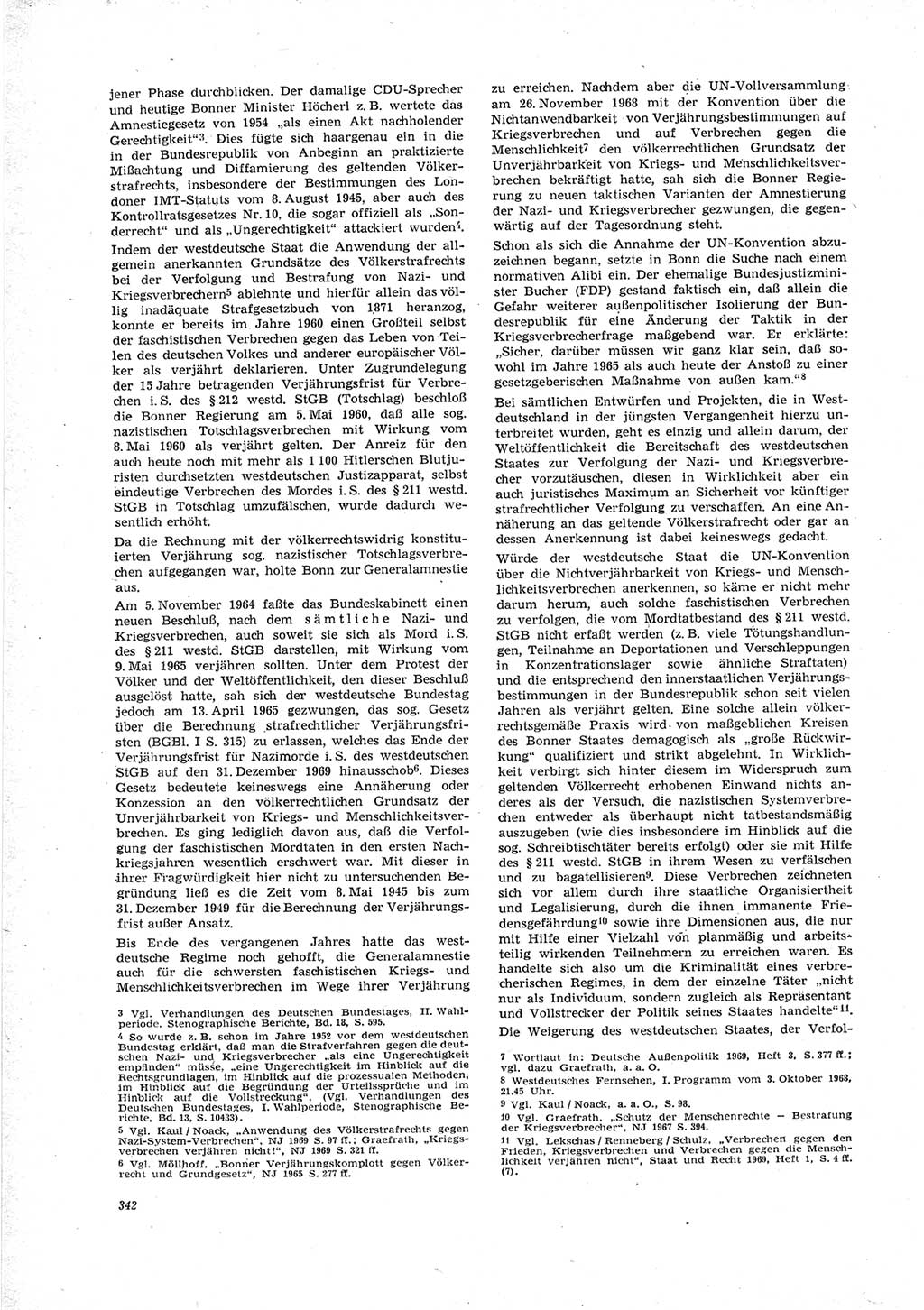 Neue Justiz (NJ), Zeitschrift für Recht und Rechtswissenschaft [Deutsche Demokratische Republik (DDR)], 23. Jahrgang 1969, Seite 342 (NJ DDR 1969, S. 342)