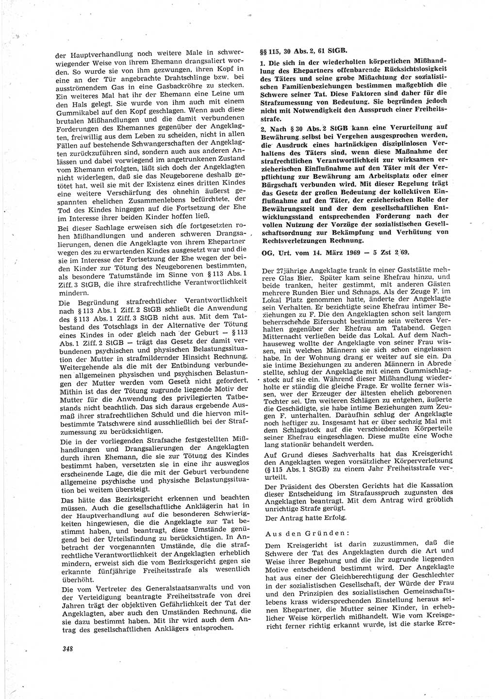 Neue Justiz (NJ), Zeitschrift für Recht und Rechtswissenschaft [Deutsche Demokratische Republik (DDR)], 23. Jahrgang 1969, Seite 348 (NJ DDR 1969, S. 348)