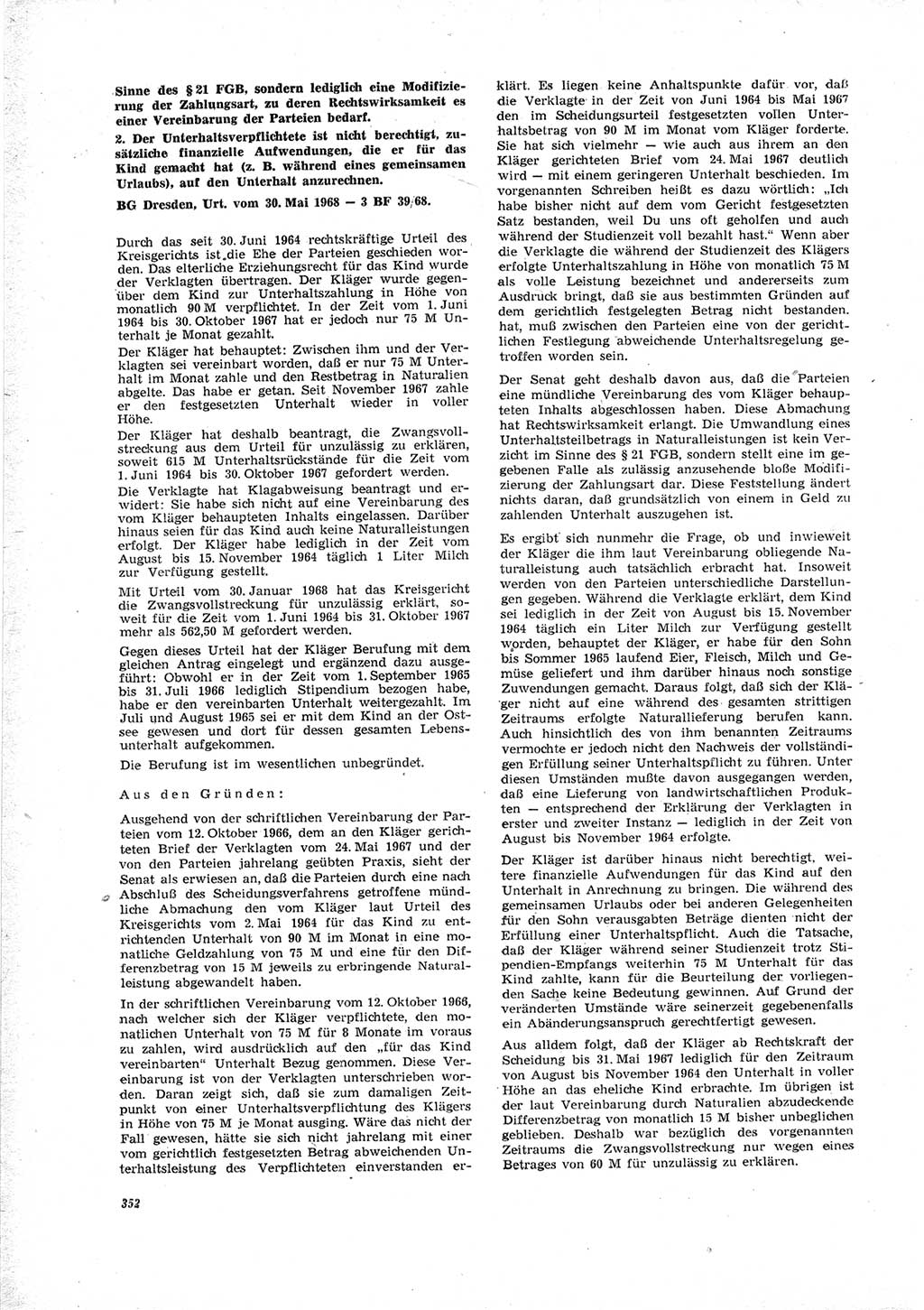 Neue Justiz (NJ), Zeitschrift für Recht und Rechtswissenschaft [Deutsche Demokratische Republik (DDR)], 23. Jahrgang 1969, Seite 352 (NJ DDR 1969, S. 352)