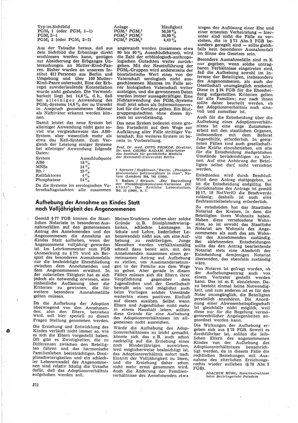 Neue Justiz (NJ), Zeitschrift für Recht und Rechtswissenschaft [Deutsche Demokratische Republik (DDR)], 23. Jahrgang 1969, Seite 372 (NJ DDR 1969, S. 372)