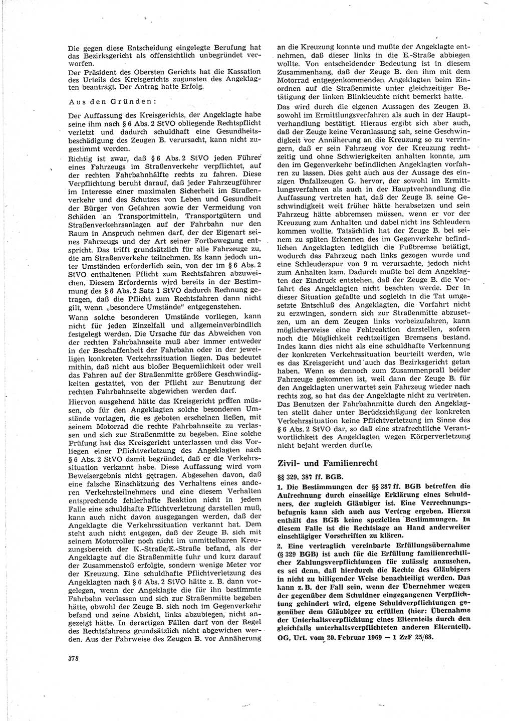 Neue Justiz (NJ), Zeitschrift für Recht und Rechtswissenschaft [Deutsche Demokratische Republik (DDR)], 23. Jahrgang 1969, Seite 378 (NJ DDR 1969, S. 378)