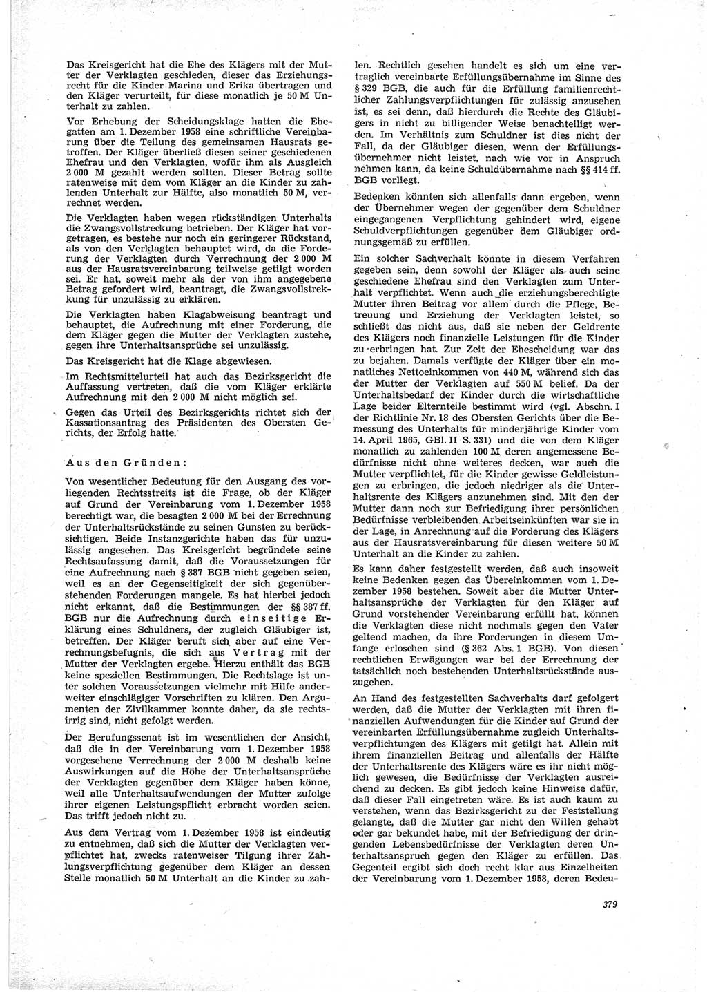 Neue Justiz (NJ), Zeitschrift für Recht und Rechtswissenschaft [Deutsche Demokratische Republik (DDR)], 23. Jahrgang 1969, Seite 379 (NJ DDR 1969, S. 379)