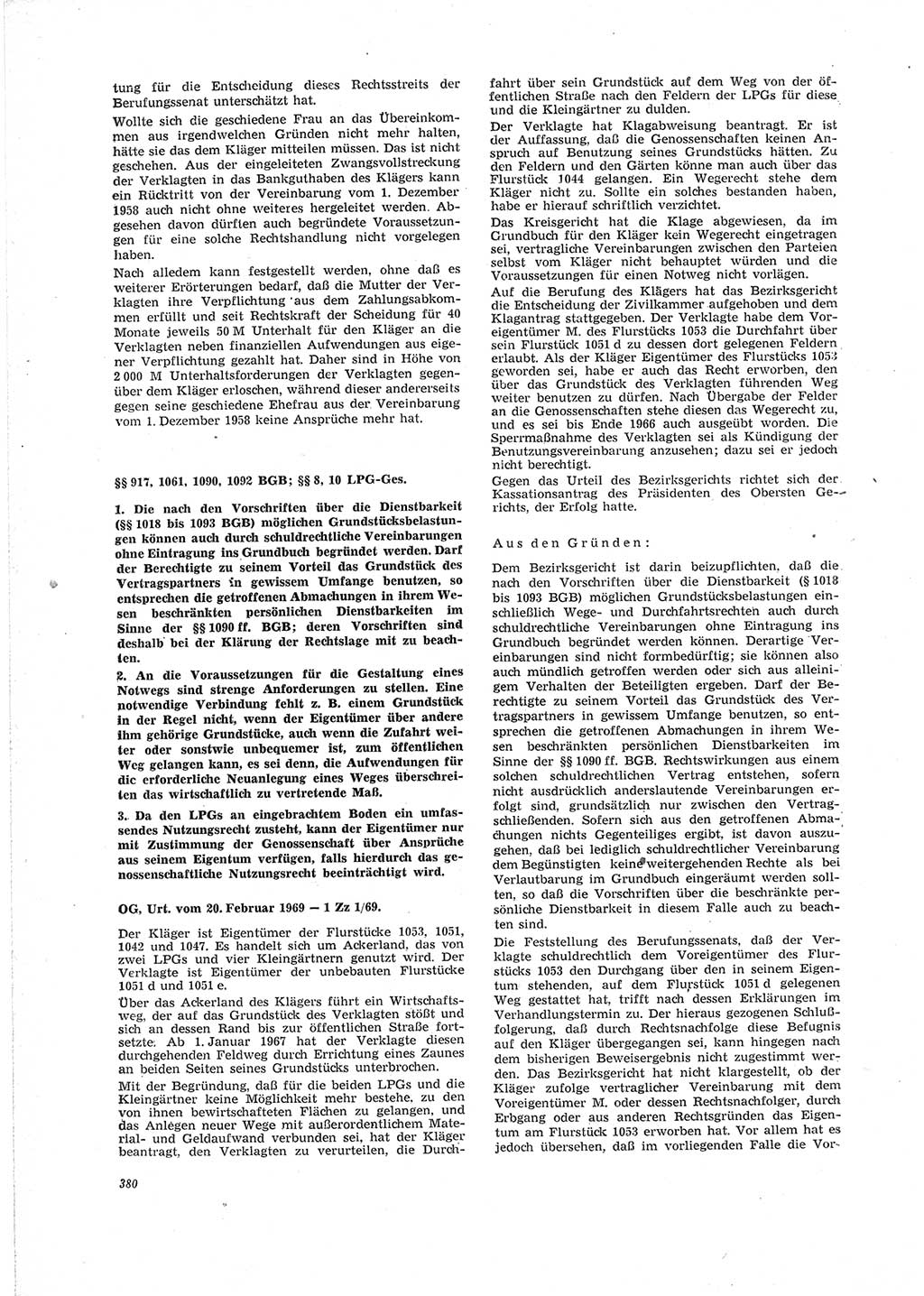 Neue Justiz (NJ), Zeitschrift für Recht und Rechtswissenschaft [Deutsche Demokratische Republik (DDR)], 23. Jahrgang 1969, Seite 380 (NJ DDR 1969, S. 380)