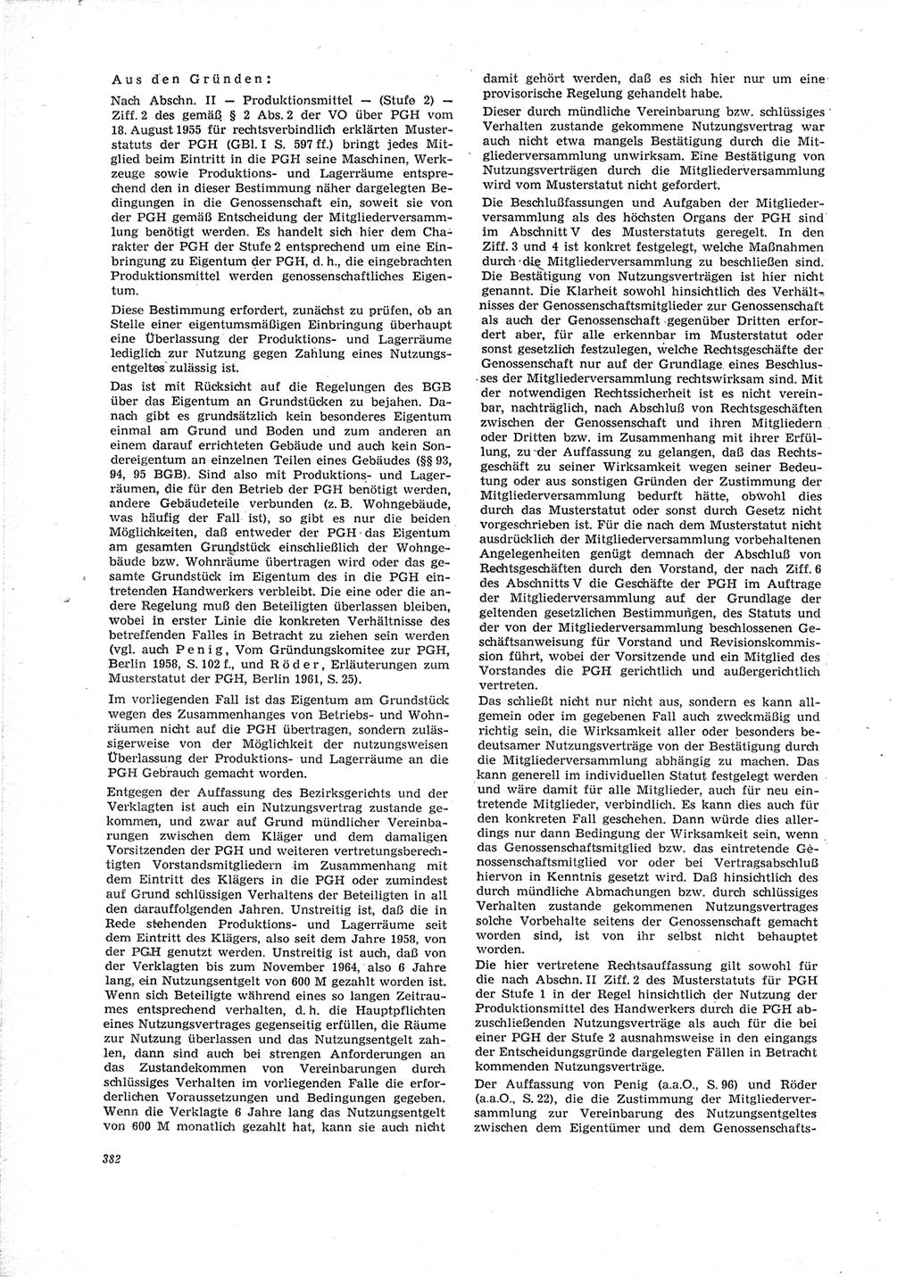 Neue Justiz (NJ), Zeitschrift für Recht und Rechtswissenschaft [Deutsche Demokratische Republik (DDR)], 23. Jahrgang 1969, Seite 382 (NJ DDR 1969, S. 382)