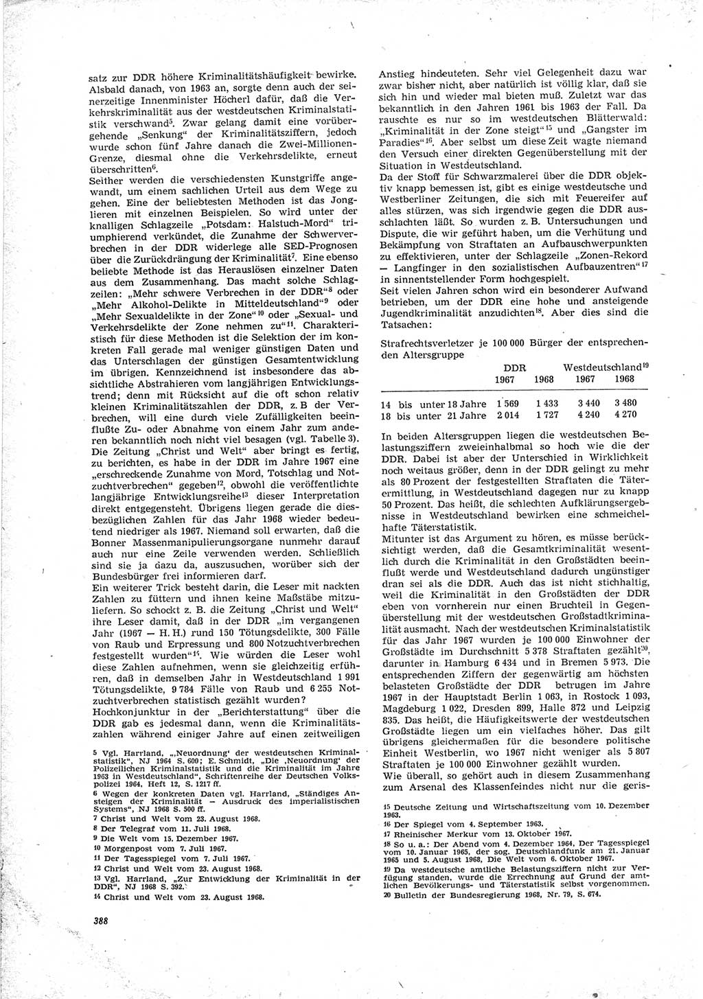 Neue Justiz (NJ), Zeitschrift für Recht und Rechtswissenschaft [Deutsche Demokratische Republik (DDR)], 23. Jahrgang 1969, Seite 388 (NJ DDR 1969, S. 388)