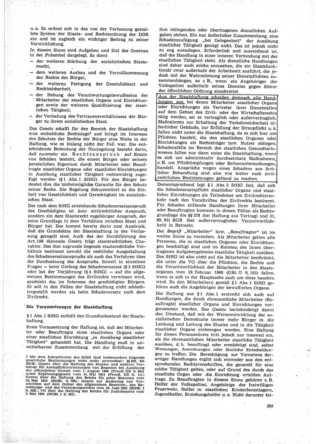 Neue Justiz (NJ), Zeitschrift für Recht und Rechtswissenschaft [Deutsche Demokratische Republik (DDR)], 23. Jahrgang 1969, Seite 395 (NJ DDR 1969, S. 395)