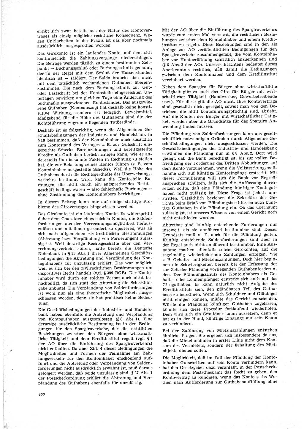Neue Justiz (NJ), Zeitschrift für Recht und Rechtswissenschaft [Deutsche Demokratische Republik (DDR)], 23. Jahrgang 1969, Seite 400 (NJ DDR 1969, S. 400)