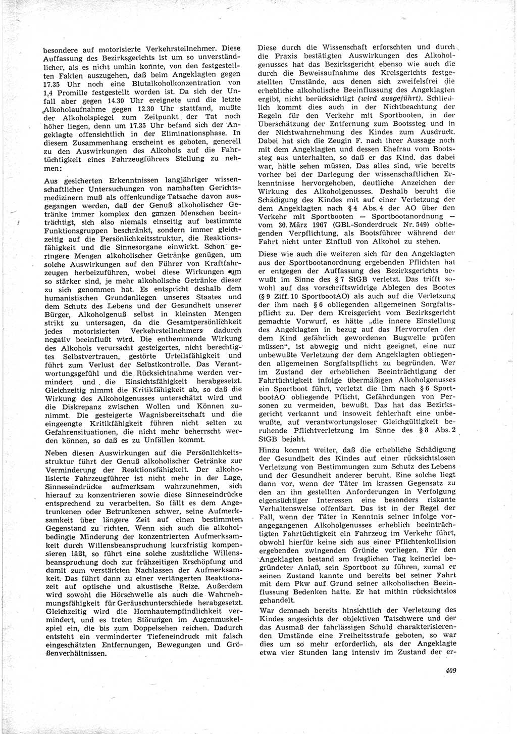Neue Justiz (NJ), Zeitschrift für Recht und Rechtswissenschaft [Deutsche Demokratische Republik (DDR)], 23. Jahrgang 1969, Seite 409 (NJ DDR 1969, S. 409)