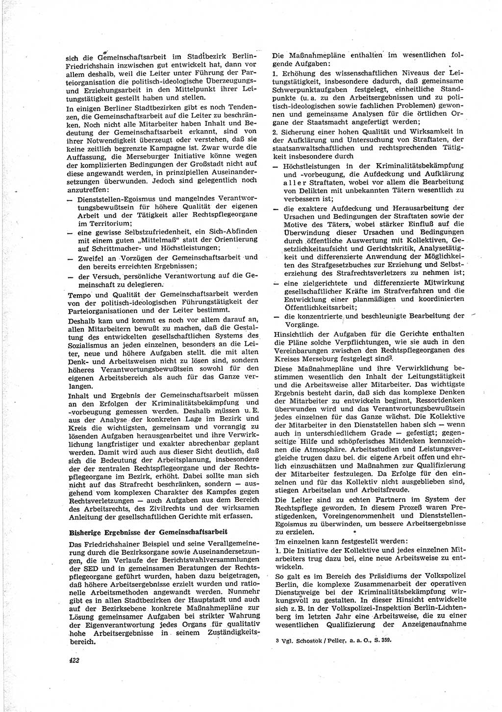 Neue Justiz (NJ), Zeitschrift für Recht und Rechtswissenschaft [Deutsche Demokratische Republik (DDR)], 23. Jahrgang 1969, Seite 422 (NJ DDR 1969, S. 422)