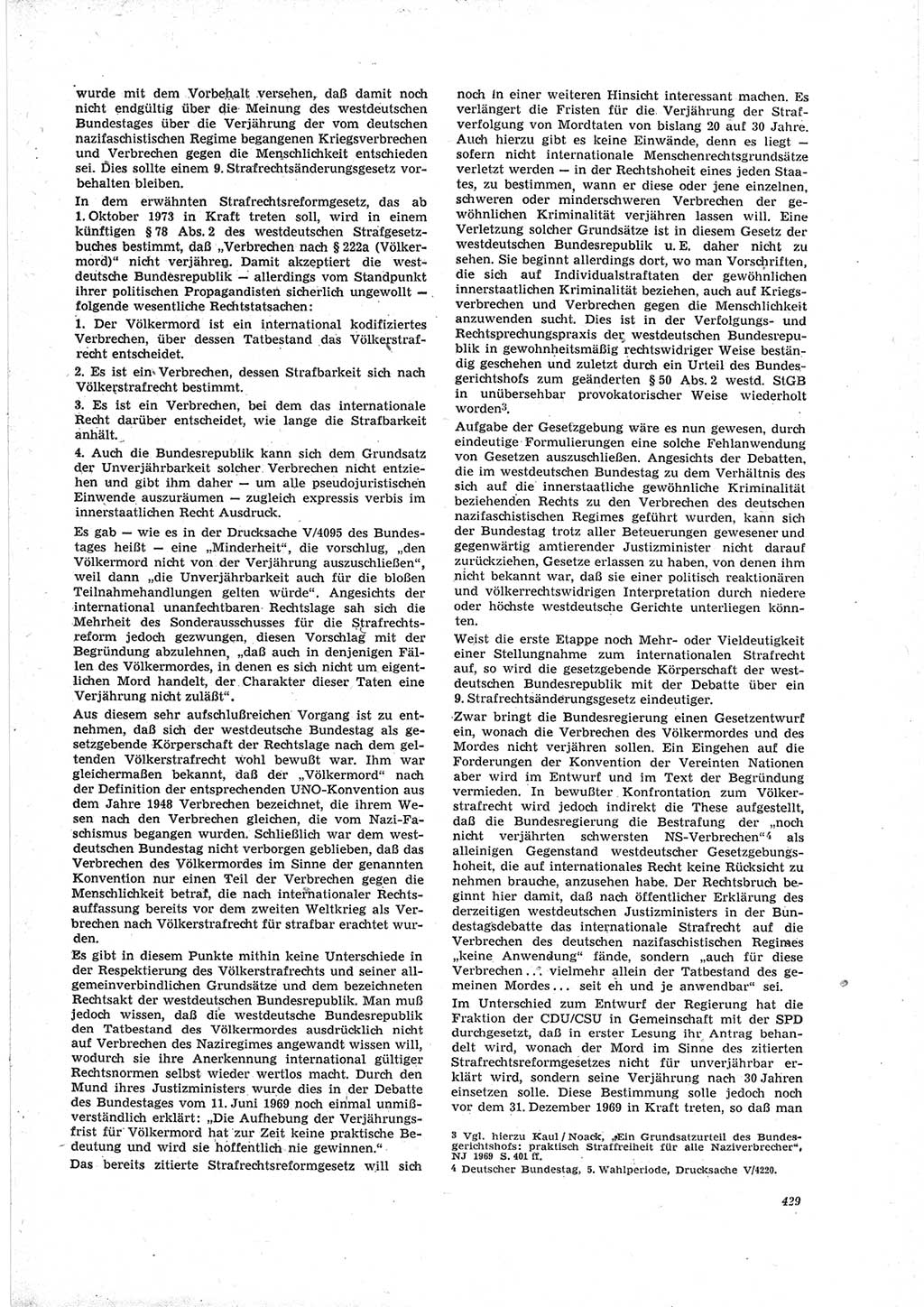 Neue Justiz (NJ), Zeitschrift für Recht und Rechtswissenschaft [Deutsche Demokratische Republik (DDR)], 23. Jahrgang 1969, Seite 429 (NJ DDR 1969, S. 429)