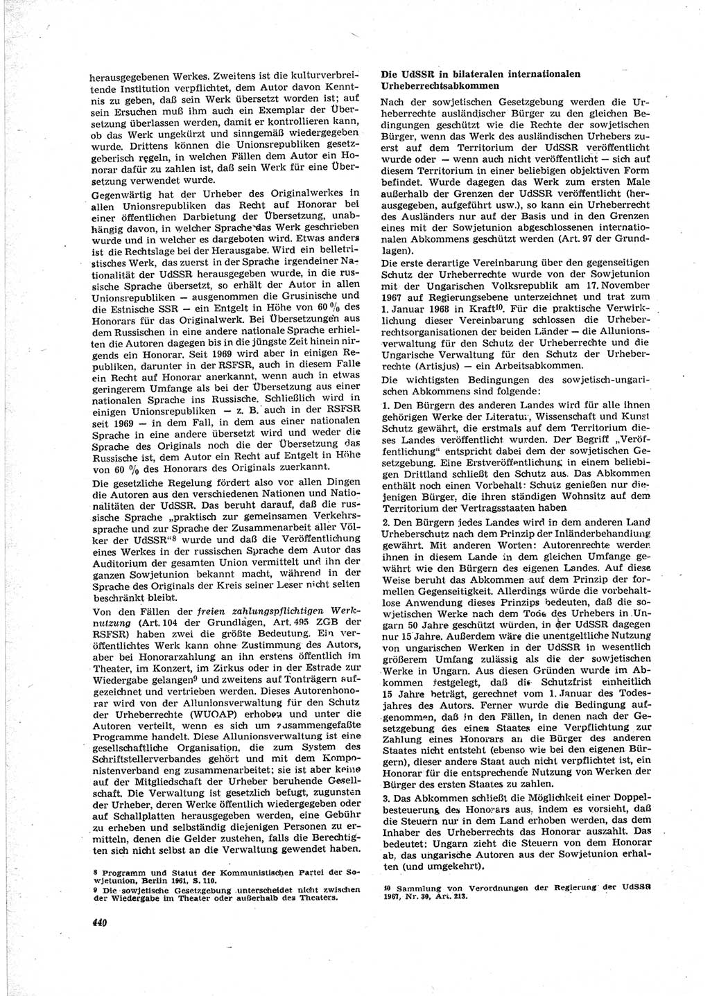 Neue Justiz (NJ), Zeitschrift für Recht und Rechtswissenschaft [Deutsche Demokratische Republik (DDR)], 23. Jahrgang 1969, Seite 440 (NJ DDR 1969, S. 440)
