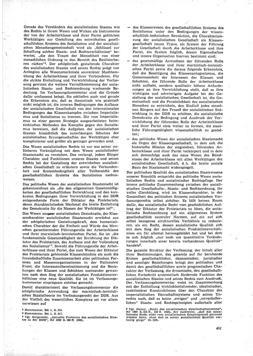 Neue Justiz (NJ), Zeitschrift für Recht und Rechtswissenschaft [Deutsche Demokratische Republik (DDR)], 23. Jahrgang 1969, Seite 451 (NJ DDR 1969, S. 451)