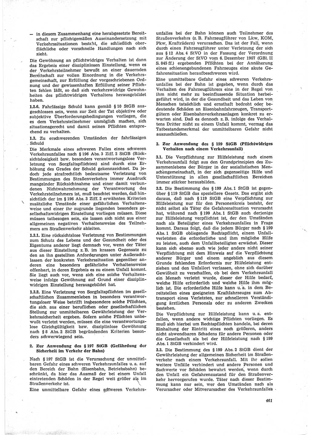 Neue Justiz (NJ), Zeitschrift für Recht und Rechtswissenschaft [Deutsche Demokratische Republik (DDR)], 23. Jahrgang 1969, Seite 461 (NJ DDR 1969, S. 461)