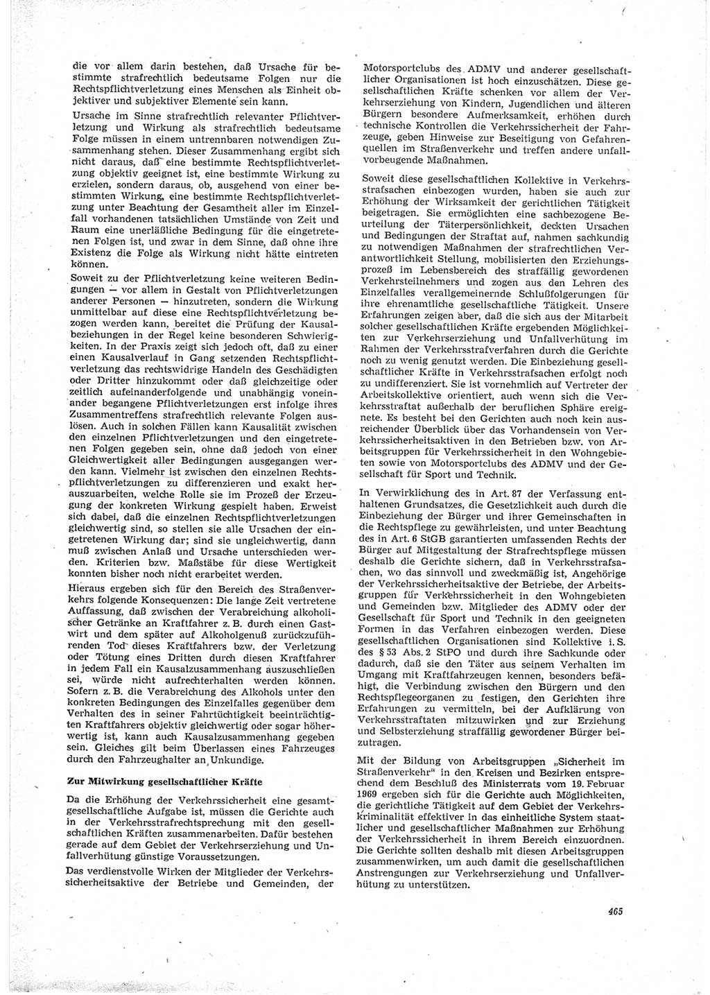 Neue Justiz (NJ), Zeitschrift für Recht und Rechtswissenschaft [Deutsche Demokratische Republik (DDR)], 23. Jahrgang 1969, Seite 465 (NJ DDR 1969, S. 465)