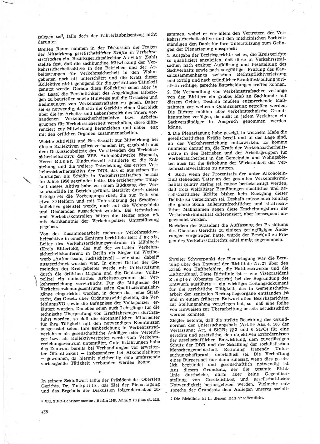 Neue Justiz (NJ), Zeitschrift für Recht und Rechtswissenschaft [Deutsche Demokratische Republik (DDR)], 23. Jahrgang 1969, Seite 468 (NJ DDR 1969, S. 468)