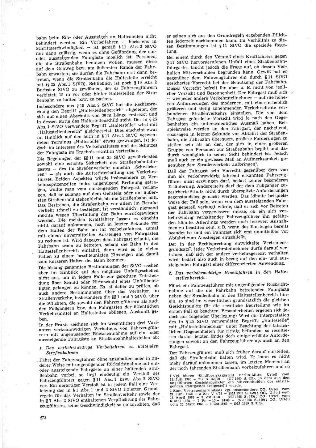 Neue Justiz (NJ), Zeitschrift für Recht und Rechtswissenschaft [Deutsche Demokratische Republik (DDR)], 23. Jahrgang 1969, Seite 472 (NJ DDR 1969, S. 472)