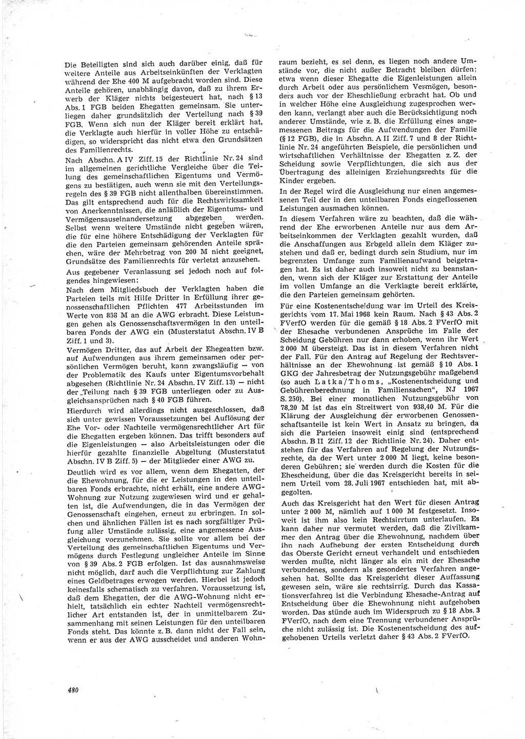 Neue Justiz (NJ), Zeitschrift für Recht und Rechtswissenschaft [Deutsche Demokratische Republik (DDR)], 23. Jahrgang 1969, Seite 480 (NJ DDR 1969, S. 480)