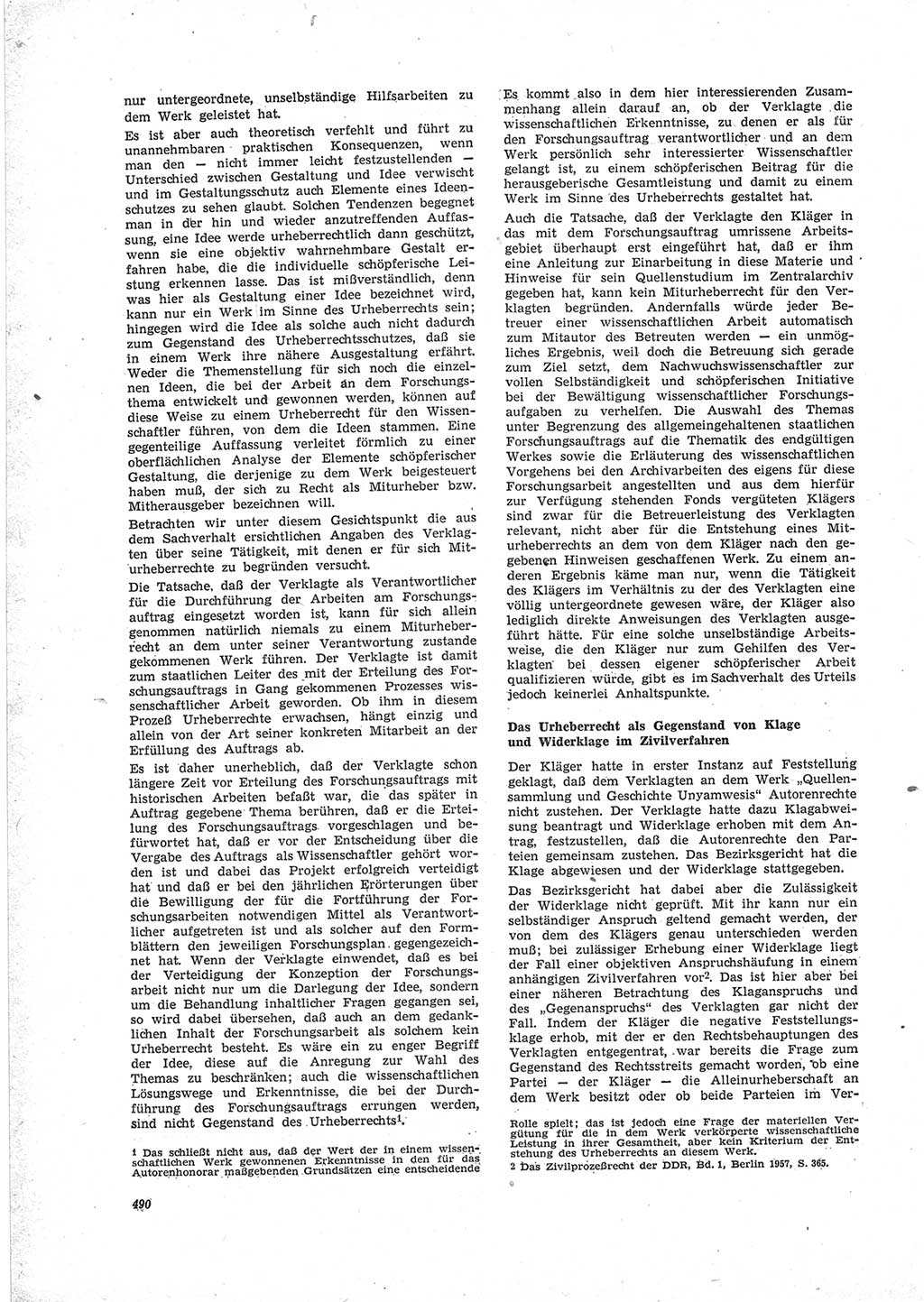 Neue Justiz (NJ), Zeitschrift für Recht und Rechtswissenschaft [Deutsche Demokratische Republik (DDR)], 23. Jahrgang 1969, Seite 490 (NJ DDR 1969, S. 490)