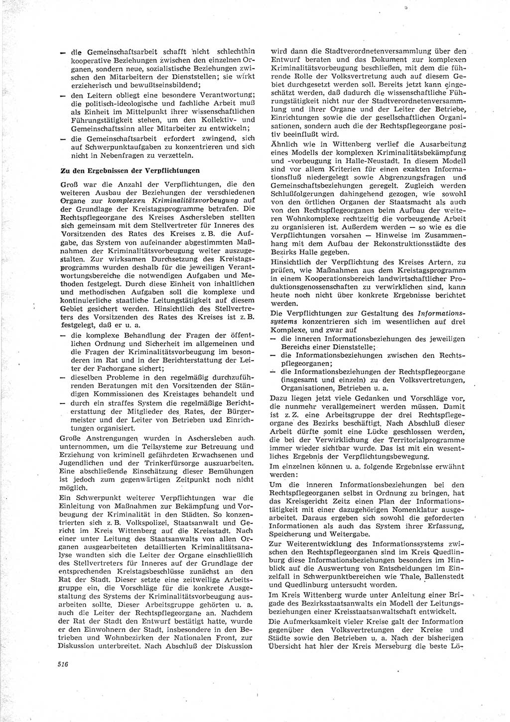 Neue Justiz (NJ), Zeitschrift für Recht und Rechtswissenschaft [Deutsche Demokratische Republik (DDR)], 23. Jahrgang 1969, Seite 516 (NJ DDR 1969, S. 516)