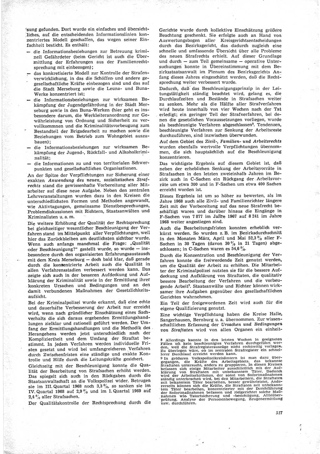 Neue Justiz (NJ), Zeitschrift für Recht und Rechtswissenschaft [Deutsche Demokratische Republik (DDR)], 23. Jahrgang 1969, Seite 517 (NJ DDR 1969, S. 517)