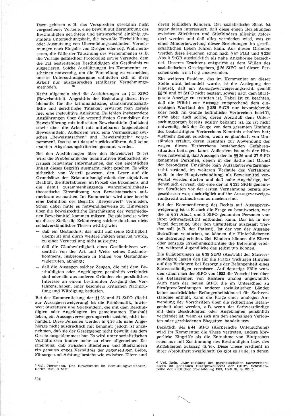 Neue Justiz (NJ), Zeitschrift für Recht und Rechtswissenschaft [Deutsche Demokratische Republik (DDR)], 23. Jahrgang 1969, Seite 524 (NJ DDR 1969, S. 524)