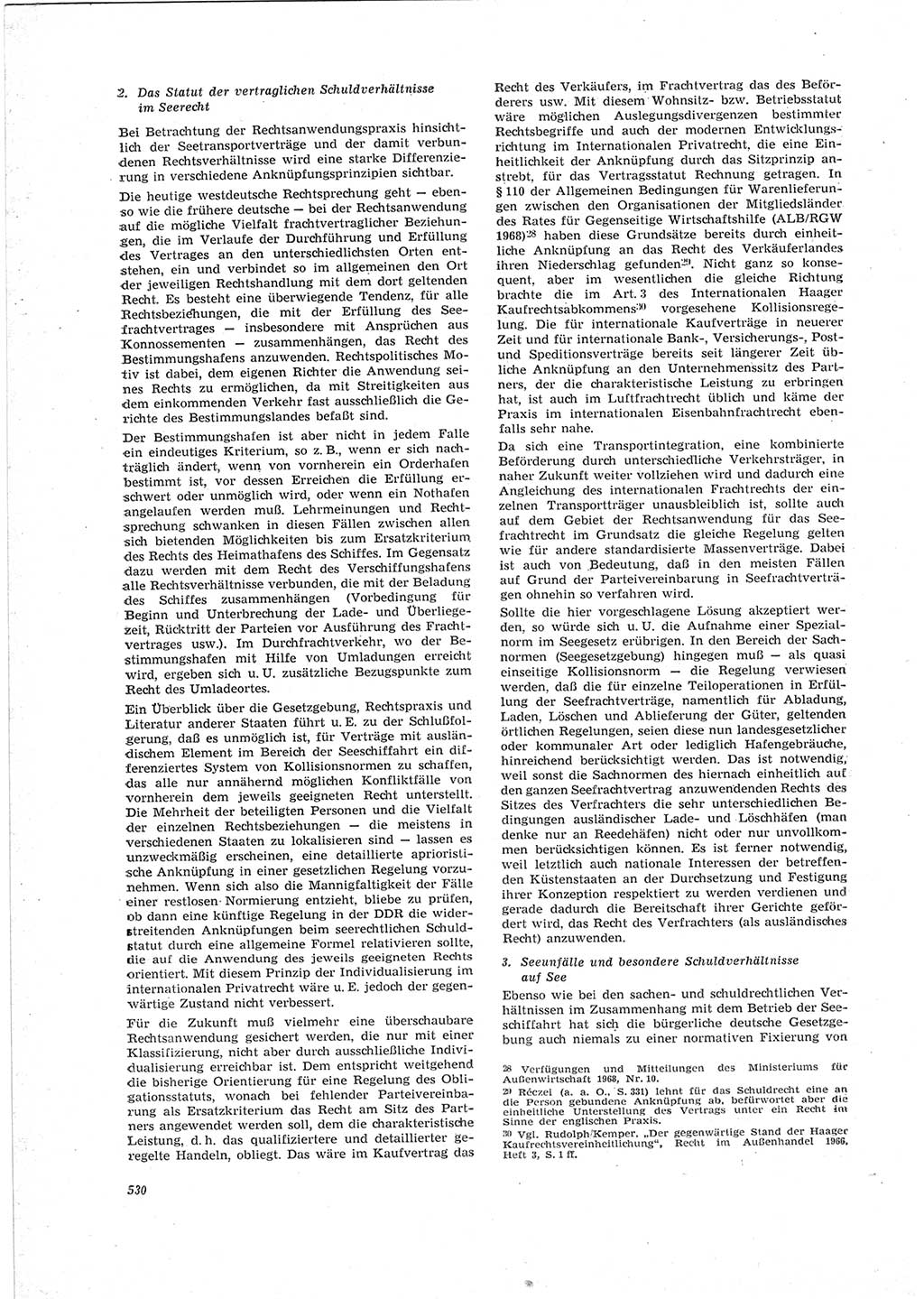 Neue Justiz (NJ), Zeitschrift für Recht und Rechtswissenschaft [Deutsche Demokratische Republik (DDR)], 23. Jahrgang 1969, Seite 530 (NJ DDR 1969, S. 530)