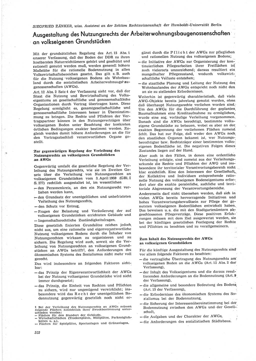 Neue Justiz (NJ), Zeitschrift für Recht und Rechtswissenschaft [Deutsche Demokratische Republik (DDR)], 23. Jahrgang 1969, Seite 532 (NJ DDR 1969, S. 532)