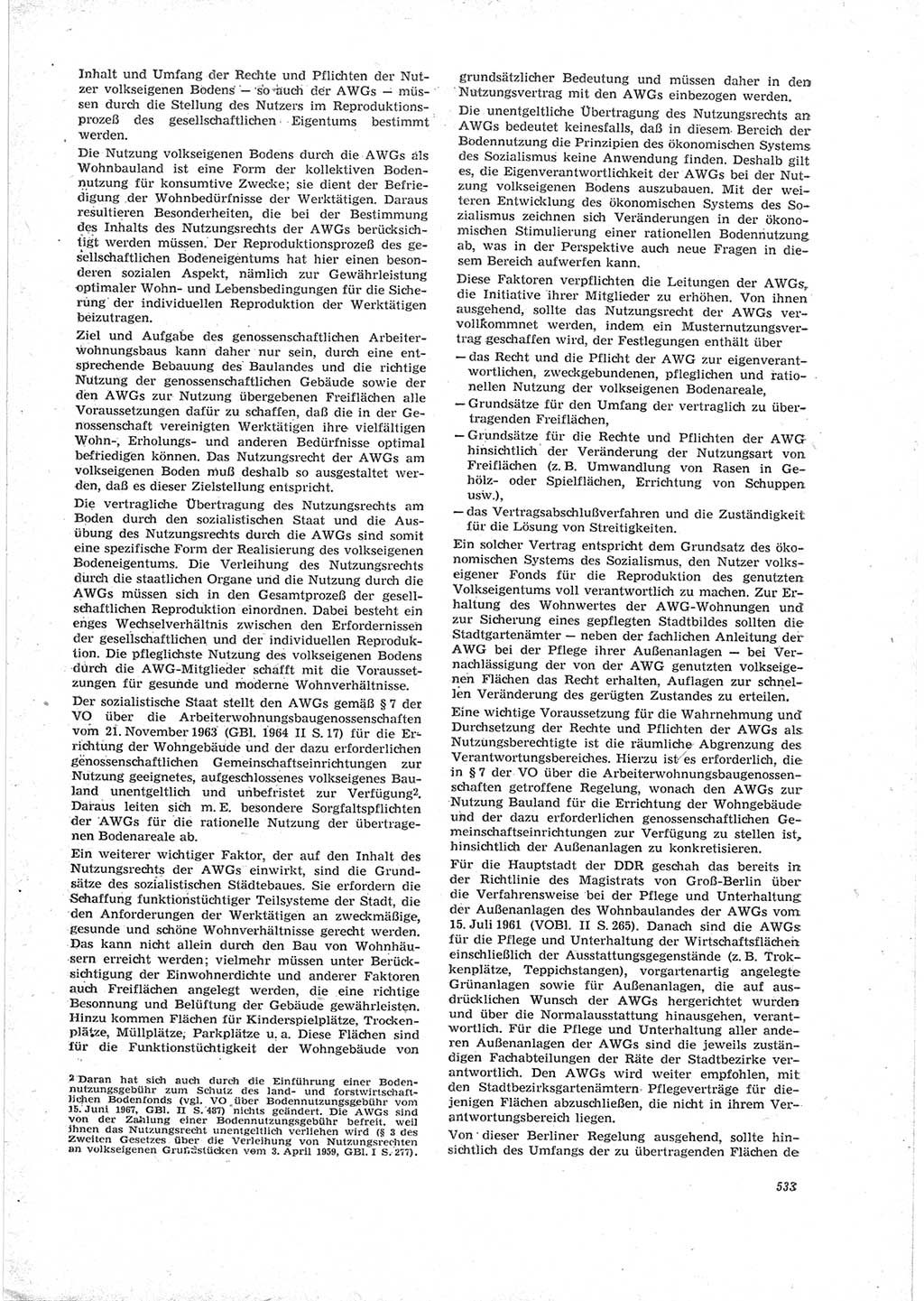 Neue Justiz (NJ), Zeitschrift für Recht und Rechtswissenschaft [Deutsche Demokratische Republik (DDR)], 23. Jahrgang 1969, Seite 533 (NJ DDR 1969, S. 533)