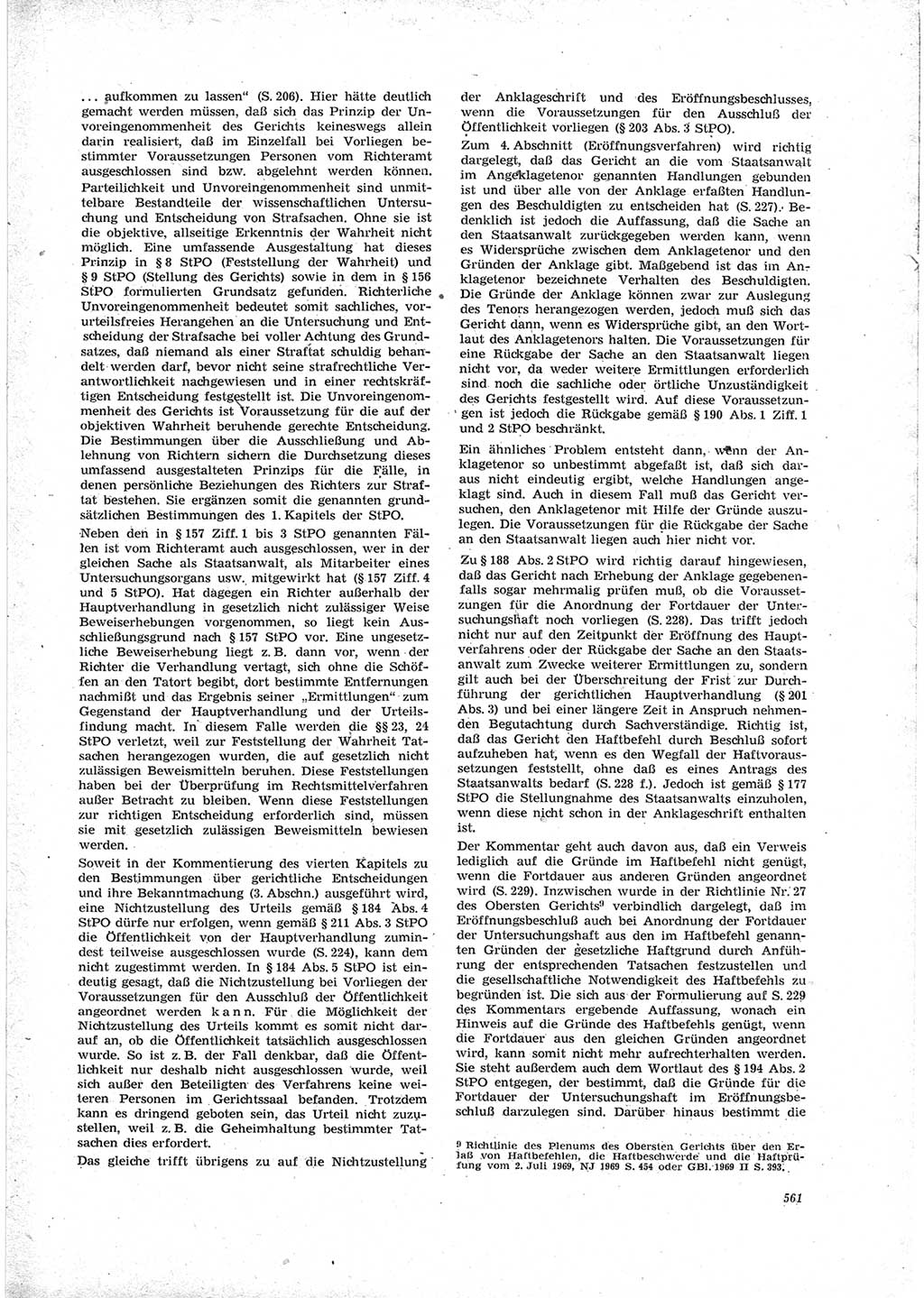 Neue Justiz (NJ), Zeitschrift für Recht und Rechtswissenschaft [Deutsche Demokratische Republik (DDR)], 23. Jahrgang 1969, Seite 561 (NJ DDR 1969, S. 561)
