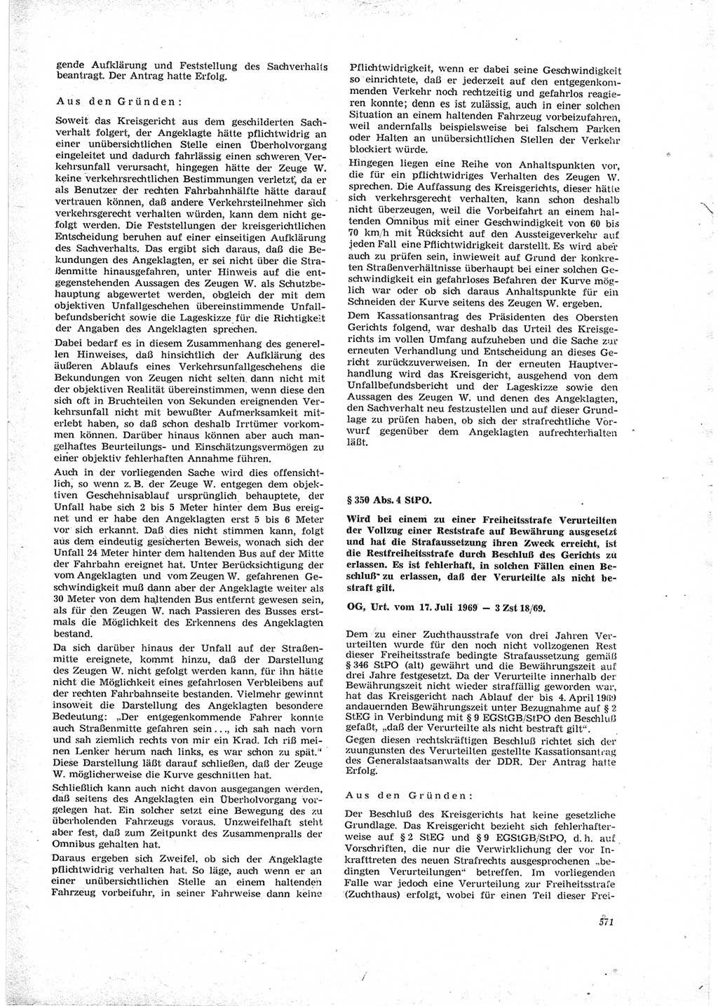 Neue Justiz (NJ), Zeitschrift für Recht und Rechtswissenschaft [Deutsche Demokratische Republik (DDR)], 23. Jahrgang 1969, Seite 571 (NJ DDR 1969, S. 571)
