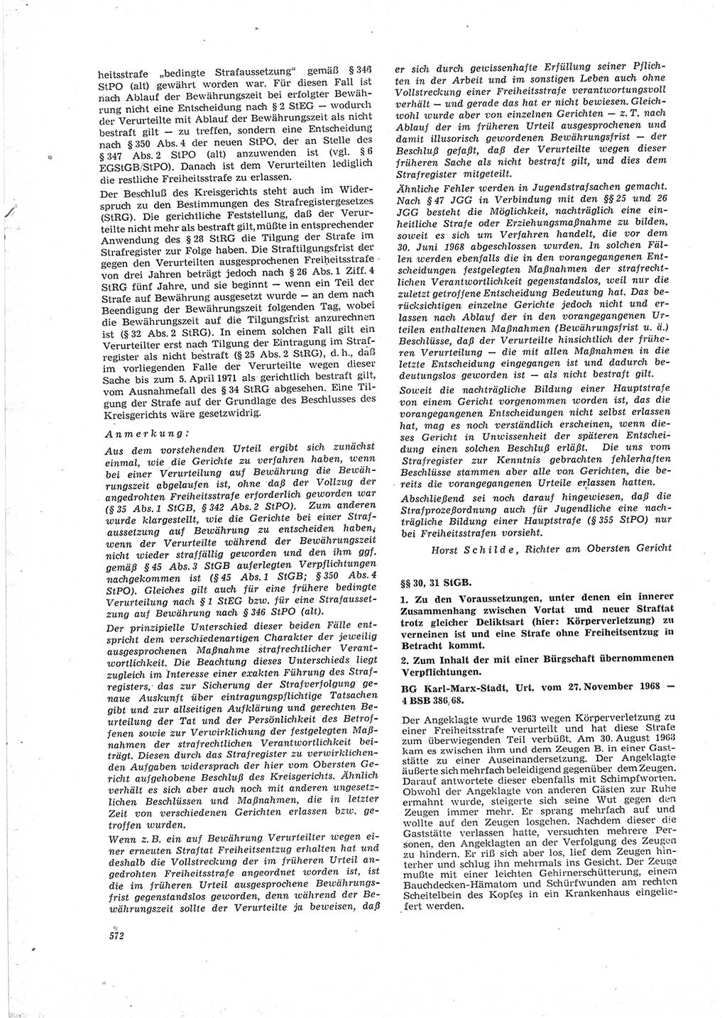 Neue Justiz (NJ), Zeitschrift für Recht und Rechtswissenschaft [Deutsche Demokratische Republik (DDR)], 23. Jahrgang 1969, Seite 572 (NJ DDR 1969, S. 572)