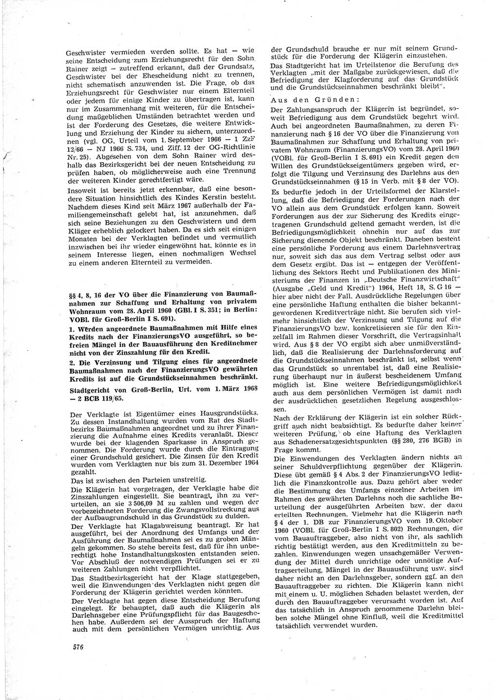 Neue Justiz (NJ), Zeitschrift für Recht und Rechtswissenschaft [Deutsche Demokratische Republik (DDR)], 23. Jahrgang 1969, Seite 576 (NJ DDR 1969, S. 576)
