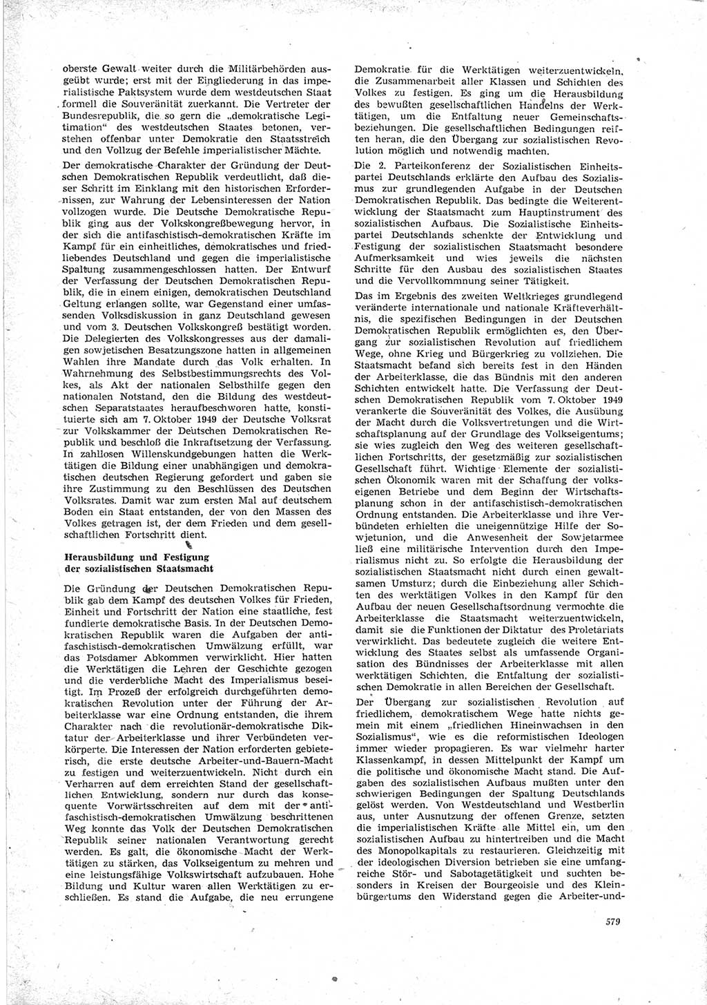 Neue Justiz (NJ), Zeitschrift für Recht und Rechtswissenschaft [Deutsche Demokratische Republik (DDR)], 23. Jahrgang 1969, Seite 579 (NJ DDR 1969, S. 579)