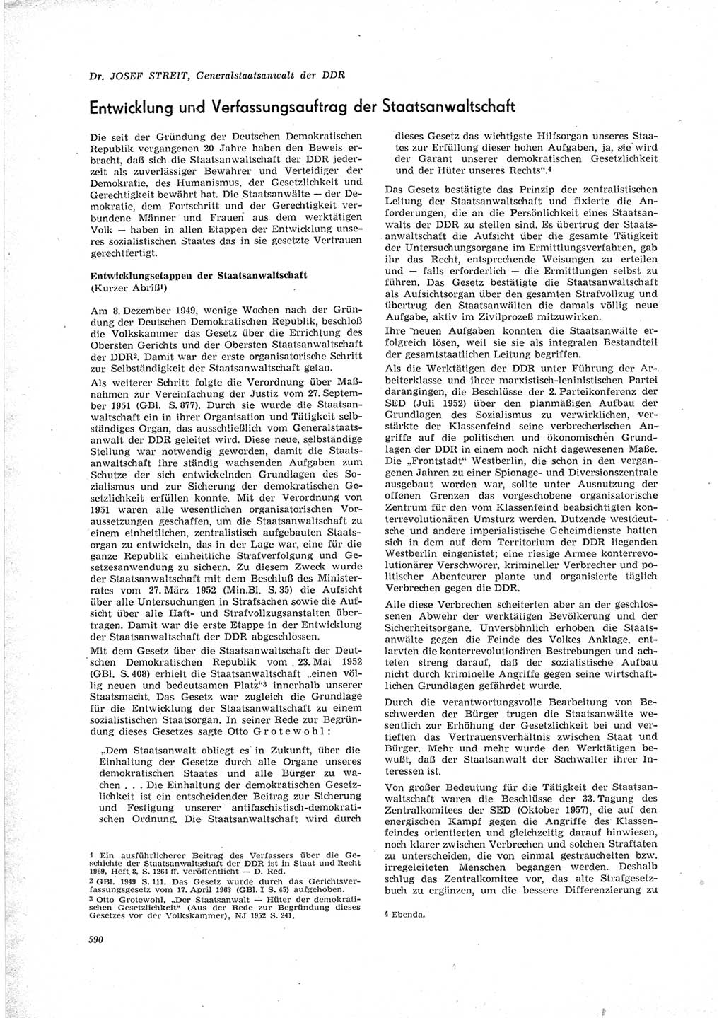 Neue Justiz (NJ), Zeitschrift für Recht und Rechtswissenschaft [Deutsche Demokratische Republik (DDR)], 23. Jahrgang 1969, Seite 590 (NJ DDR 1969, S. 590)