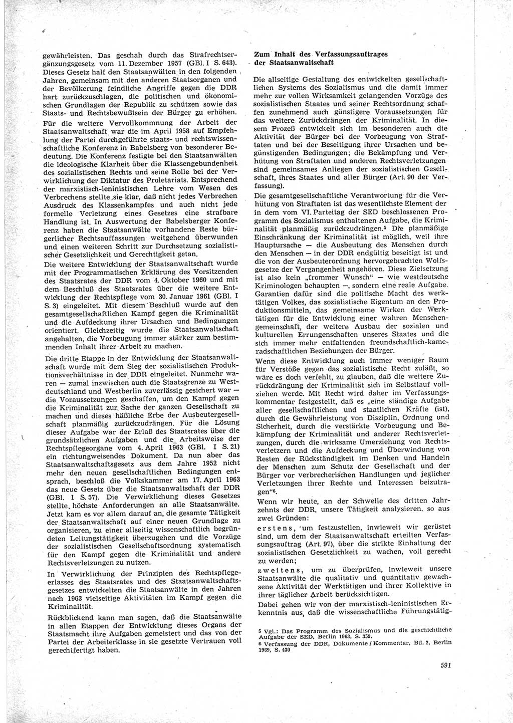 Neue Justiz (NJ), Zeitschrift für Recht und Rechtswissenschaft [Deutsche Demokratische Republik (DDR)], 23. Jahrgang 1969, Seite 591 (NJ DDR 1969, S. 591)