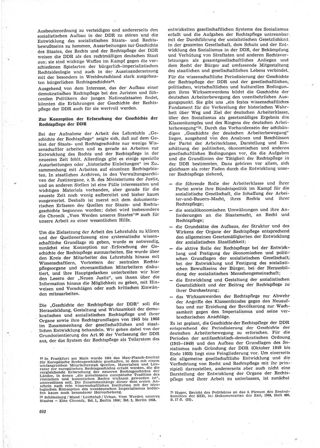 Neue Justiz (NJ), Zeitschrift für Recht und Rechtswissenschaft [Deutsche Demokratische Republik (DDR)], 23. Jahrgang 1969, Seite 602 (NJ DDR 1969, S. 602)