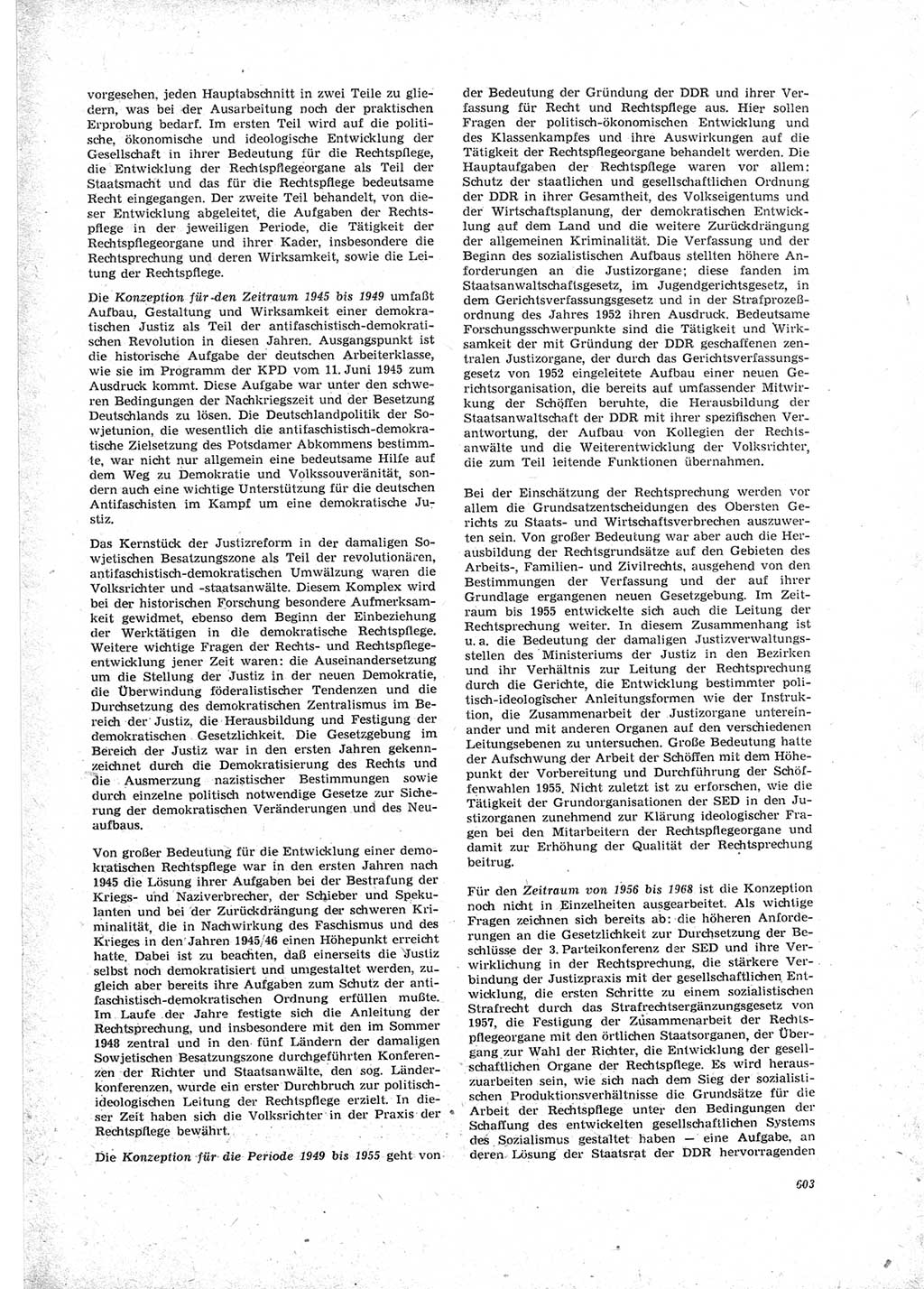 Neue Justiz (NJ), Zeitschrift für Recht und Rechtswissenschaft [Deutsche Demokratische Republik (DDR)], 23. Jahrgang 1969, Seite 603 (NJ DDR 1969, S. 603)