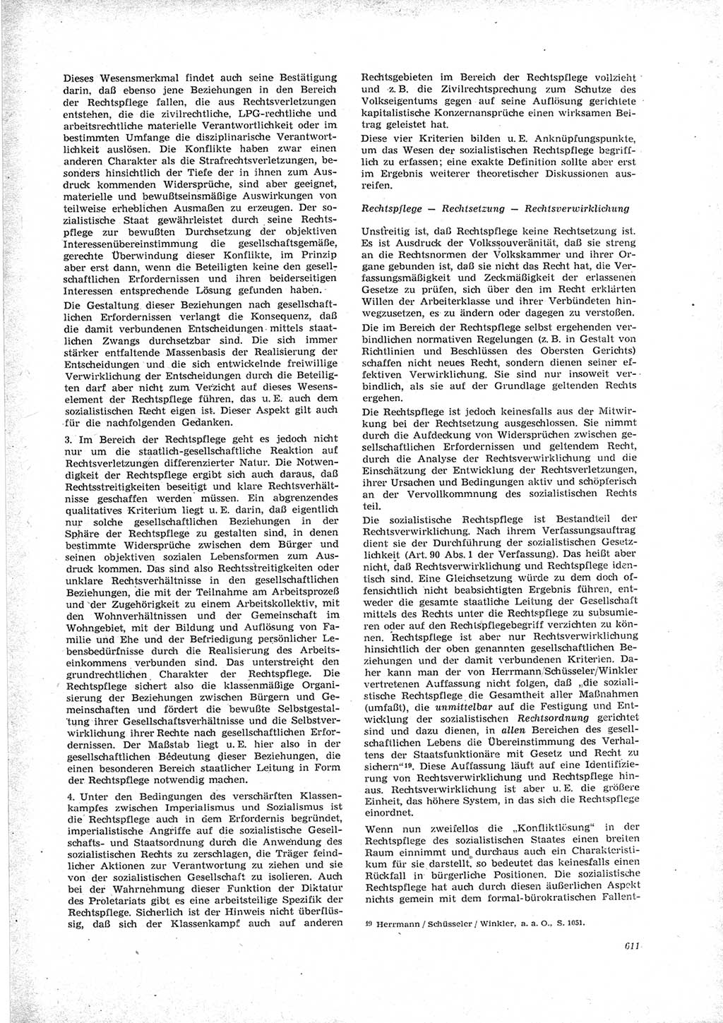 Neue Justiz (NJ), Zeitschrift für Recht und Rechtswissenschaft [Deutsche Demokratische Republik (DDR)], 23. Jahrgang 1969, Seite 611 (NJ DDR 1969, S. 611)