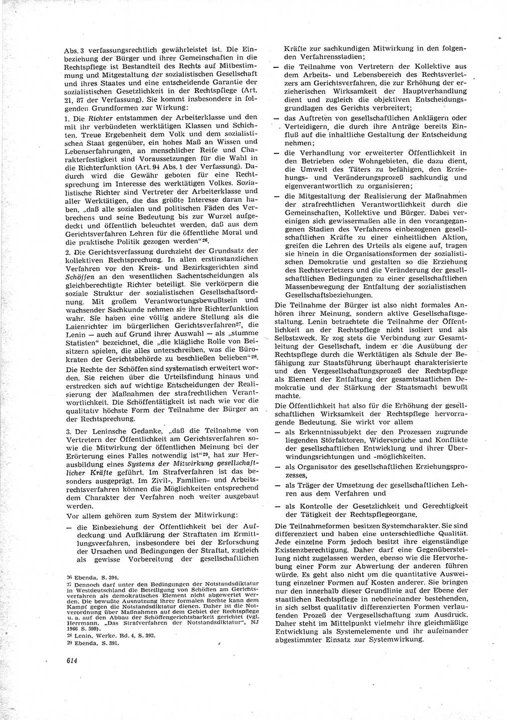 Neue Justiz (NJ), Zeitschrift für Recht und Rechtswissenschaft [Deutsche Demokratische Republik (DDR)], 23. Jahrgang 1969, Seite 614 (NJ DDR 1969, S. 614)