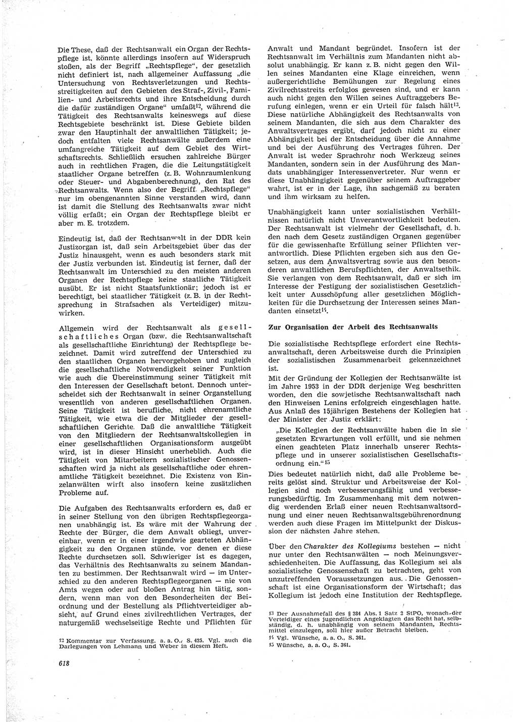 Neue Justiz (NJ), Zeitschrift für Recht und Rechtswissenschaft [Deutsche Demokratische Republik (DDR)], 23. Jahrgang 1969, Seite 618 (NJ DDR 1969, S. 618)