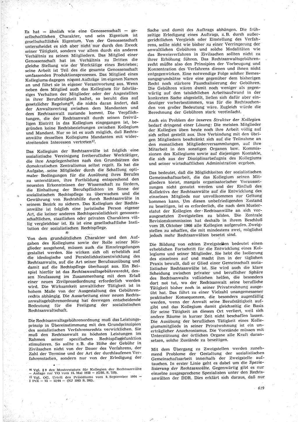 Neue Justiz (NJ), Zeitschrift für Recht und Rechtswissenschaft [Deutsche Demokratische Republik (DDR)], 23. Jahrgang 1969, Seite 619 (NJ DDR 1969, S. 619)