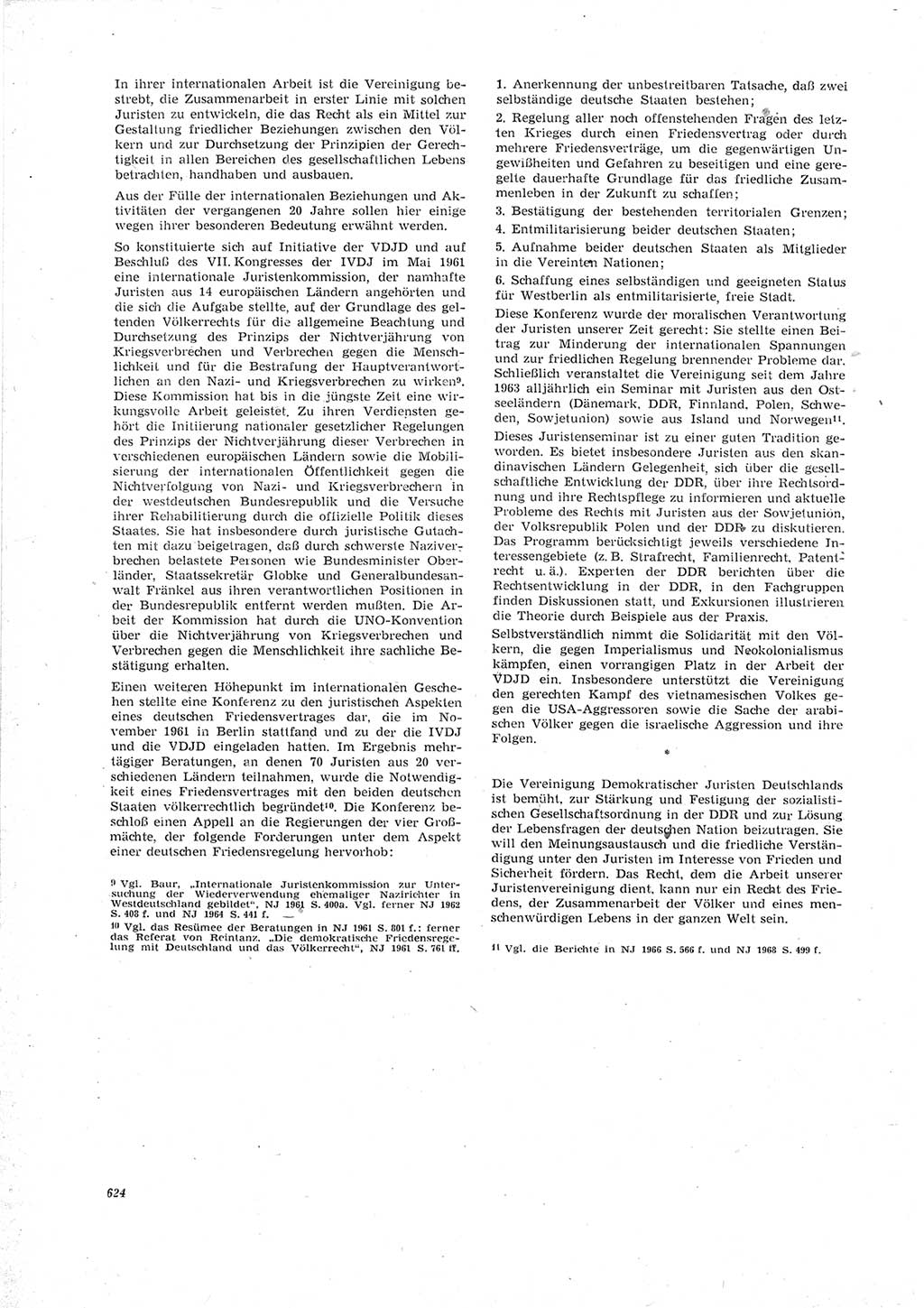 Neue Justiz (NJ), Zeitschrift für Recht und Rechtswissenschaft [Deutsche Demokratische Republik (DDR)], 23. Jahrgang 1969, Seite 624 (NJ DDR 1969, S. 624)