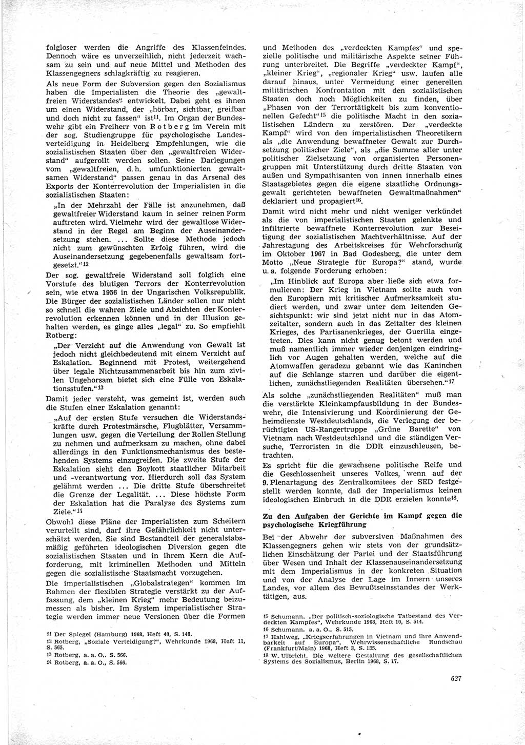 Neue Justiz (NJ), Zeitschrift für Recht und Rechtswissenschaft [Deutsche Demokratische Republik (DDR)], 23. Jahrgang 1969, Seite 627 (NJ DDR 1969, S. 627)